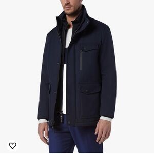 Andrew Marc Men's Short 3 Layer Navy blue Jacket